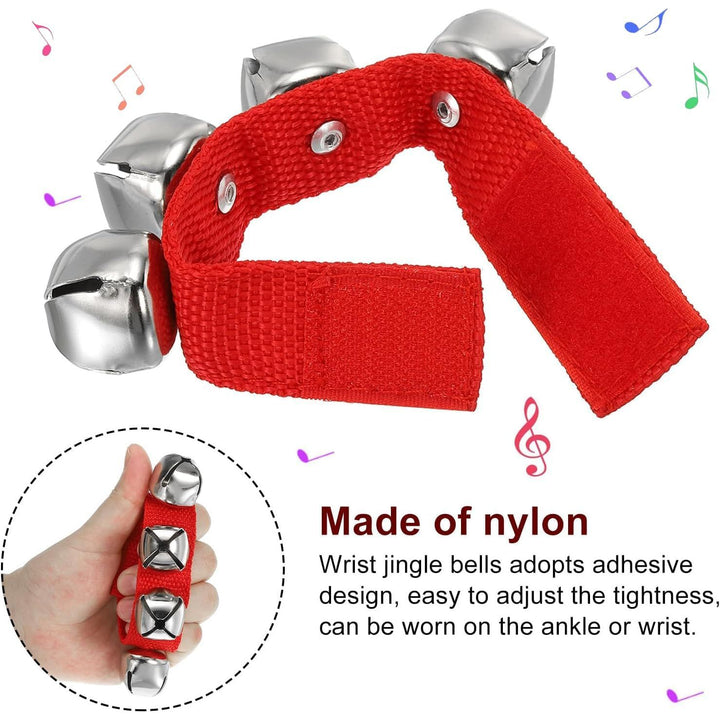 Red and green wearable jingle bell straps, photo 4