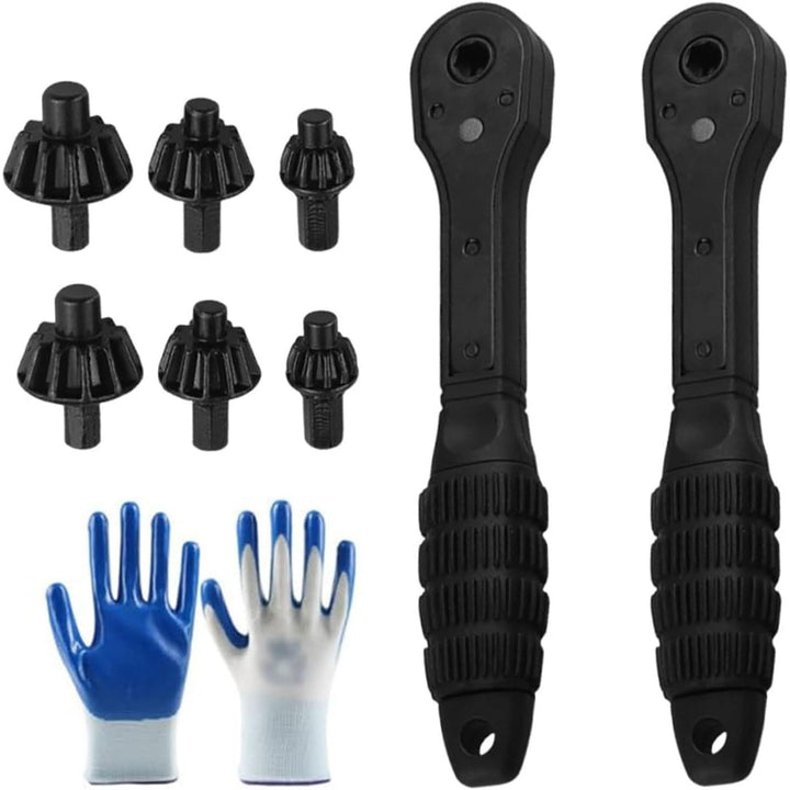 Double-head ratcheting drill chuck wrench set, photo 1