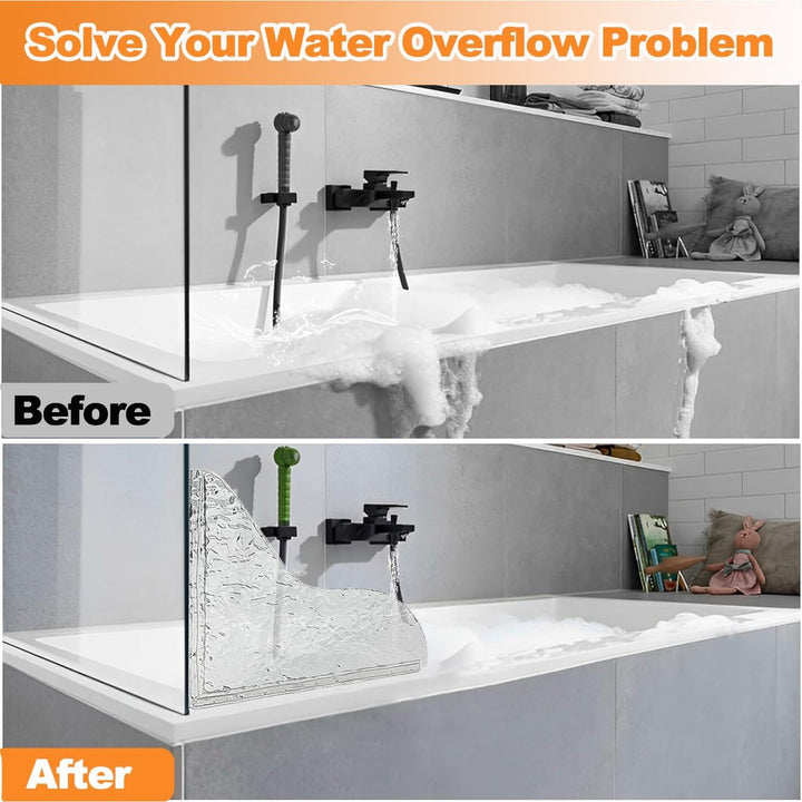 Clear self-adhesive shower corner splash guards, photo 5