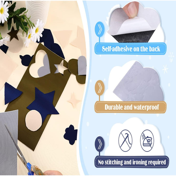 Self-adhesive fabric repair patches in four colours, photo 3