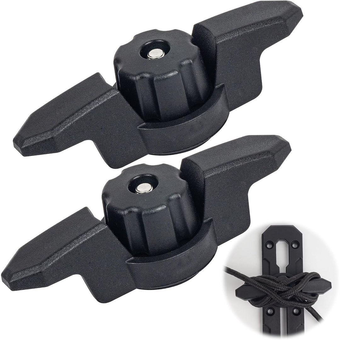 Black kayak track-mount anchor rope cleats, photo 1