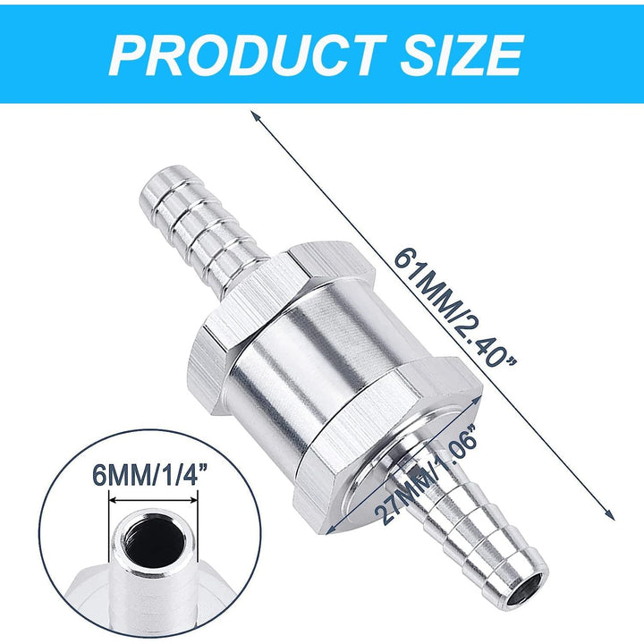 5 mm aluminum fuel check valves and clamps, view 2