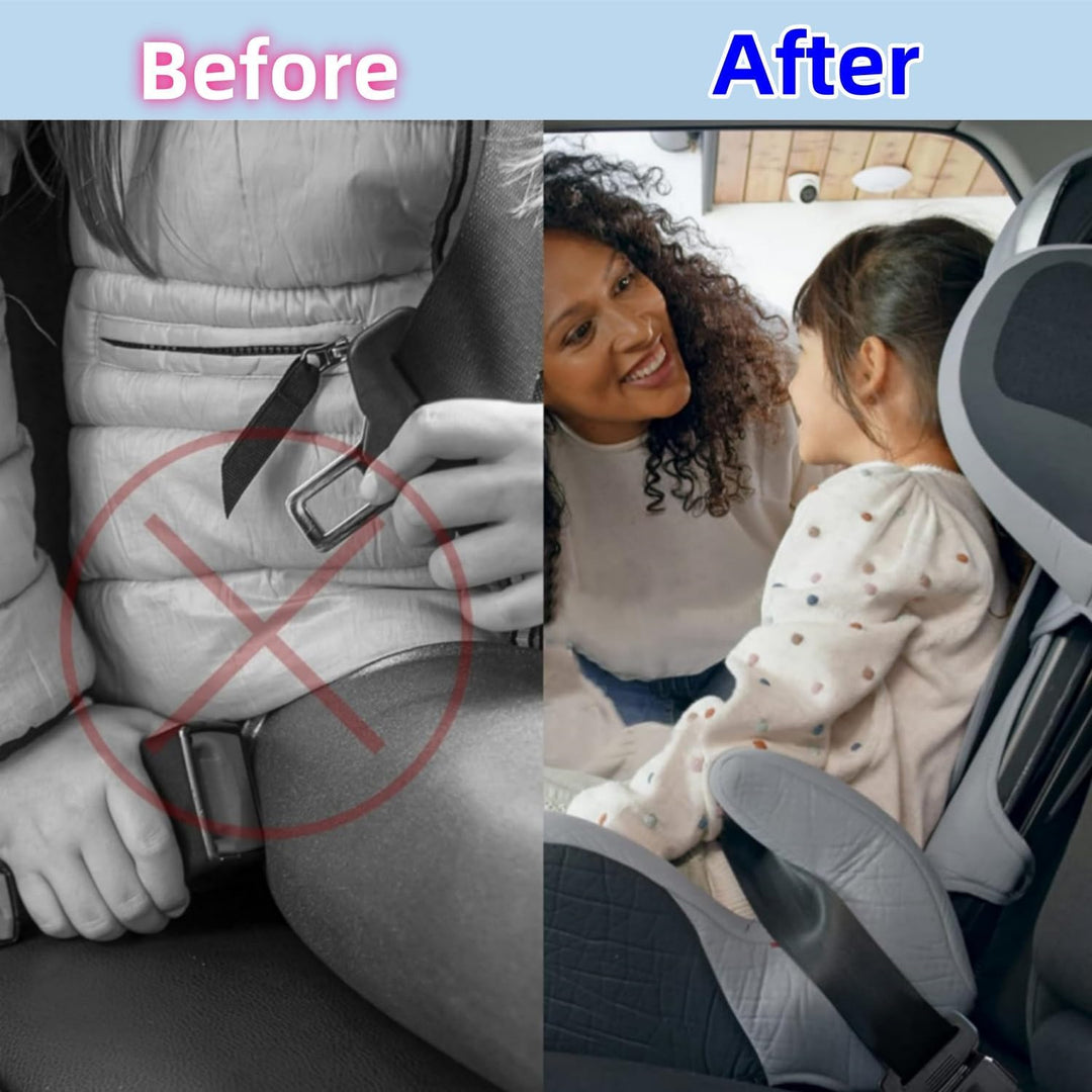 Black seat-buckle guard covers, view 4