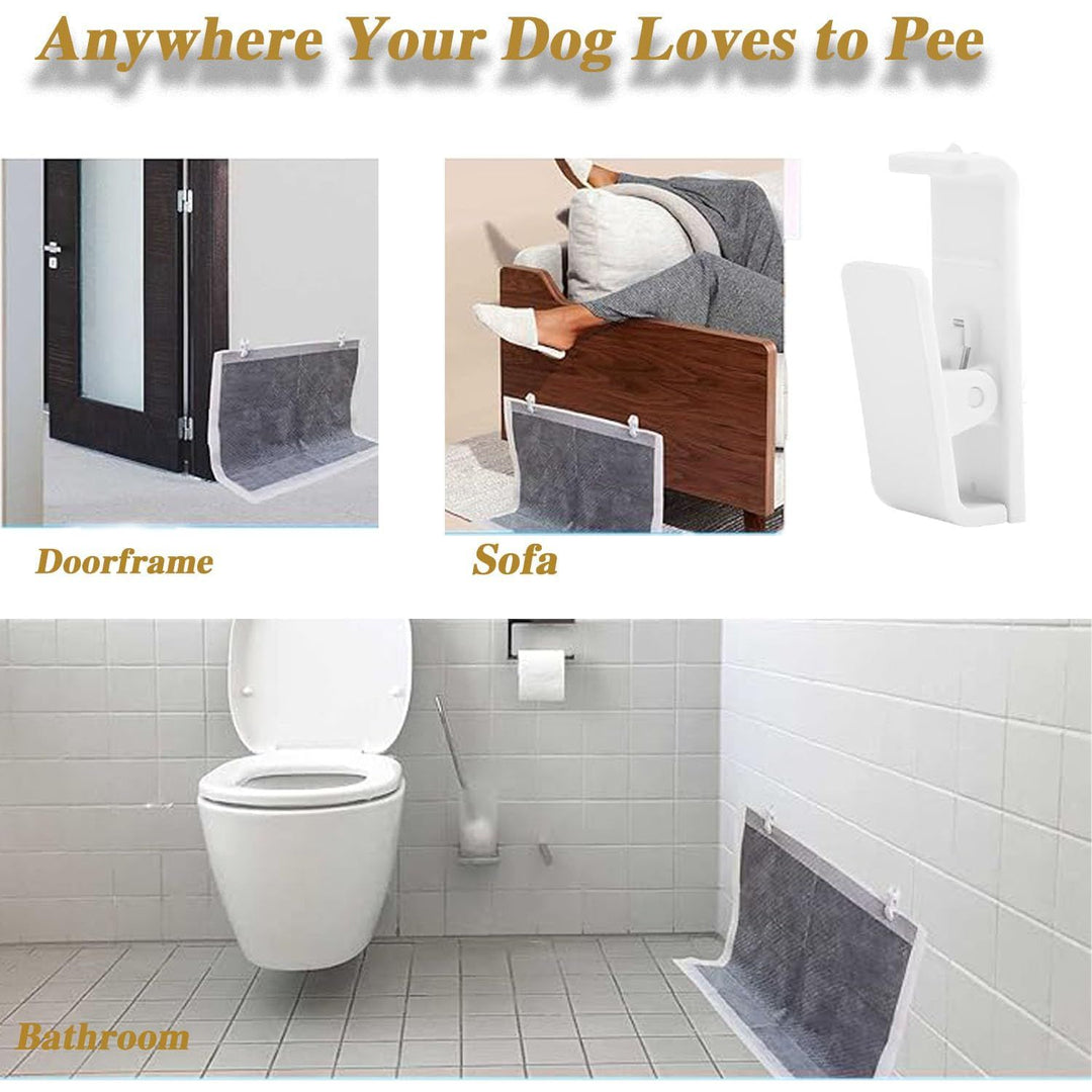 Six white dog pee-pad leg holders, view 4