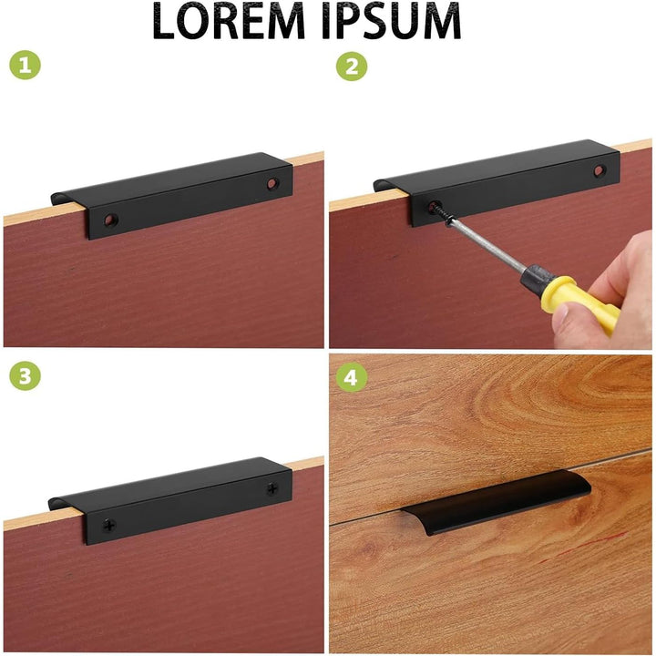 22 Gray 120 mm Concealed Cabinet Finger-Edge Pulls, image 4