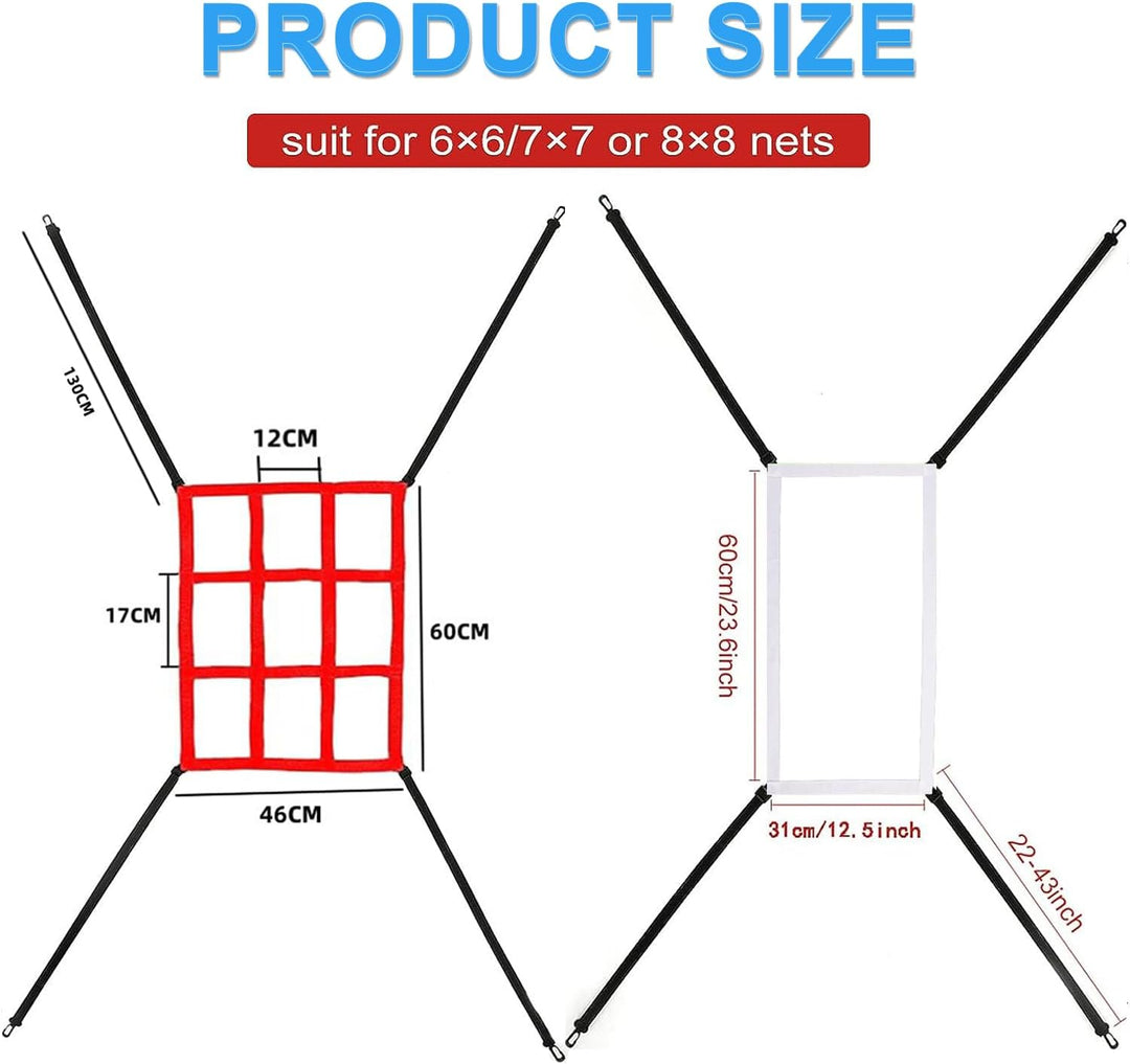 2 Red and White Baseball Pitching Strike-Zone Targets, image 2