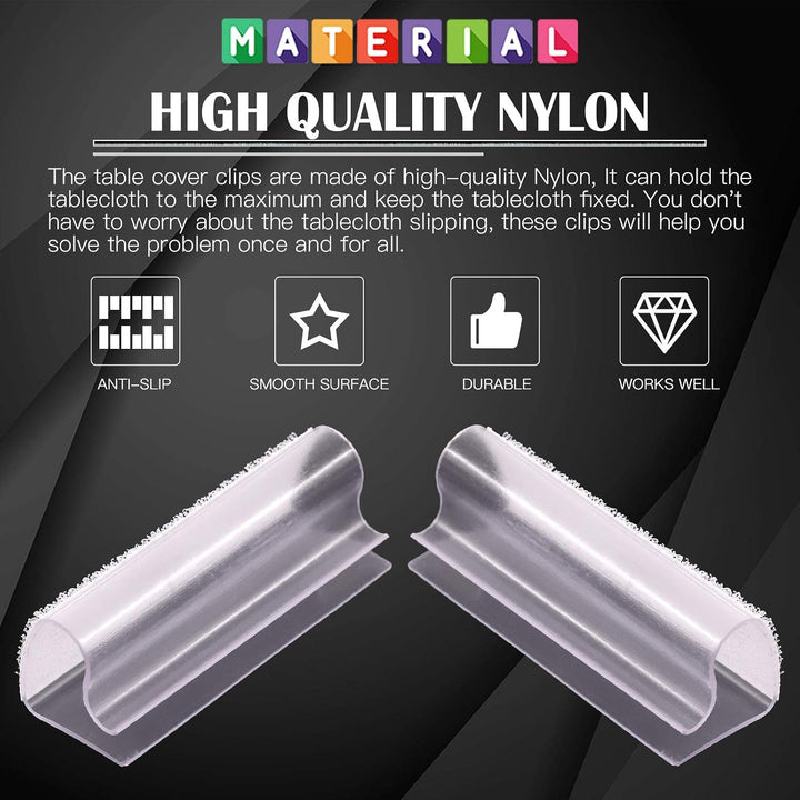 30 nylon tablecloth clips for 3/4 to 1 inch tables, image 3
