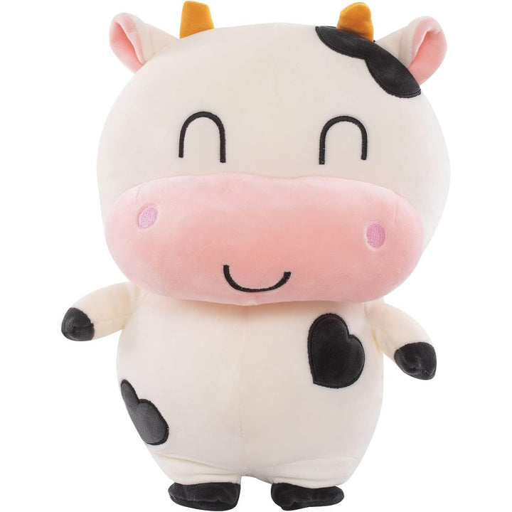 Black and white cow plush toy, 12 inch