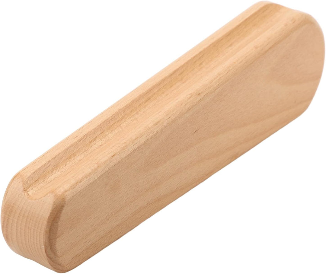 Beech wood clapper angled view