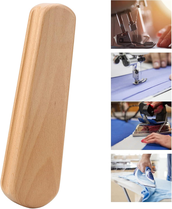 Wooden clapper for sewing and pressing work