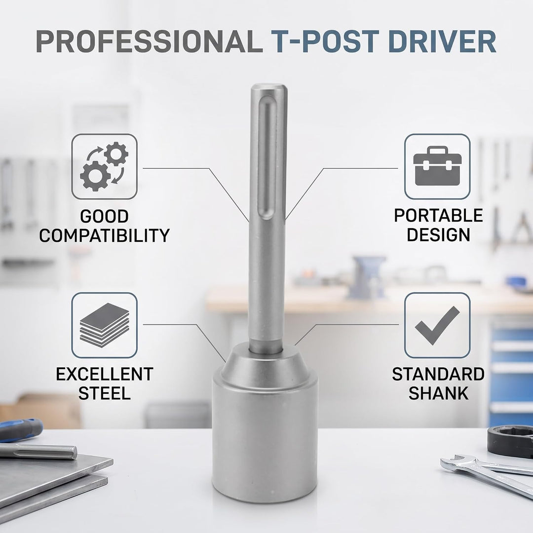 SDS Max T-post driver attachment upright