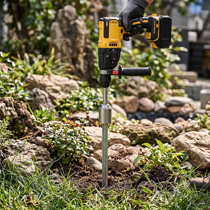 SDS Max post driver used with rotary hammer