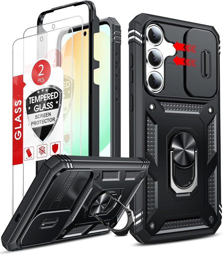 Black S25 FE sliding-camera case, view 1