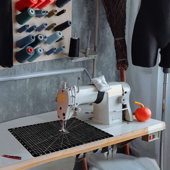 Black quilting slider mat, view 1