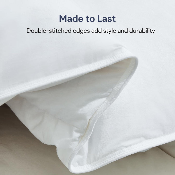 White all-season California king feather down duvet, view 5