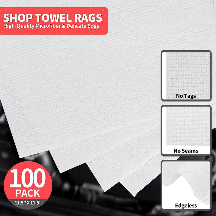 white microfiber cloth texture and 11.5-inch dimensions