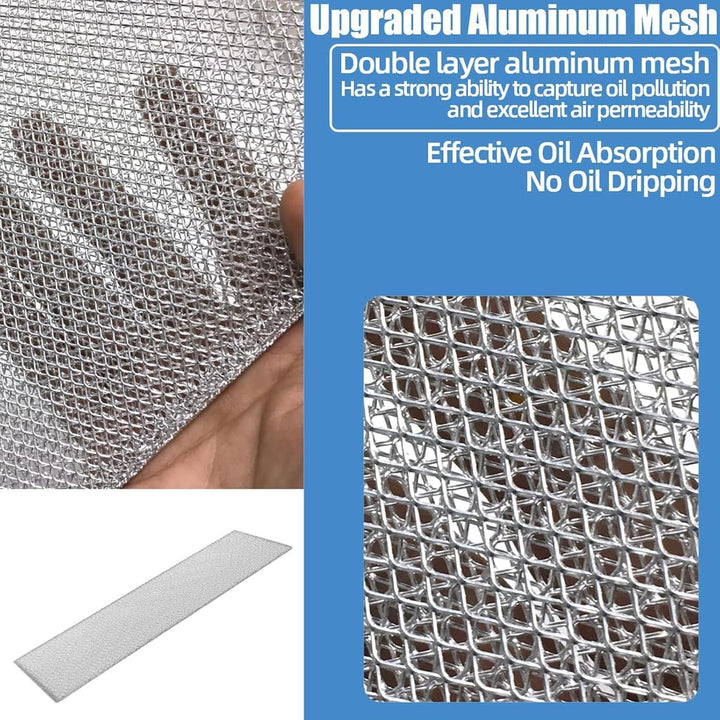 Close view of the aluminum mesh filter material