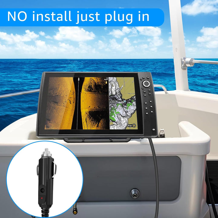 Power cord shown connected on a boat