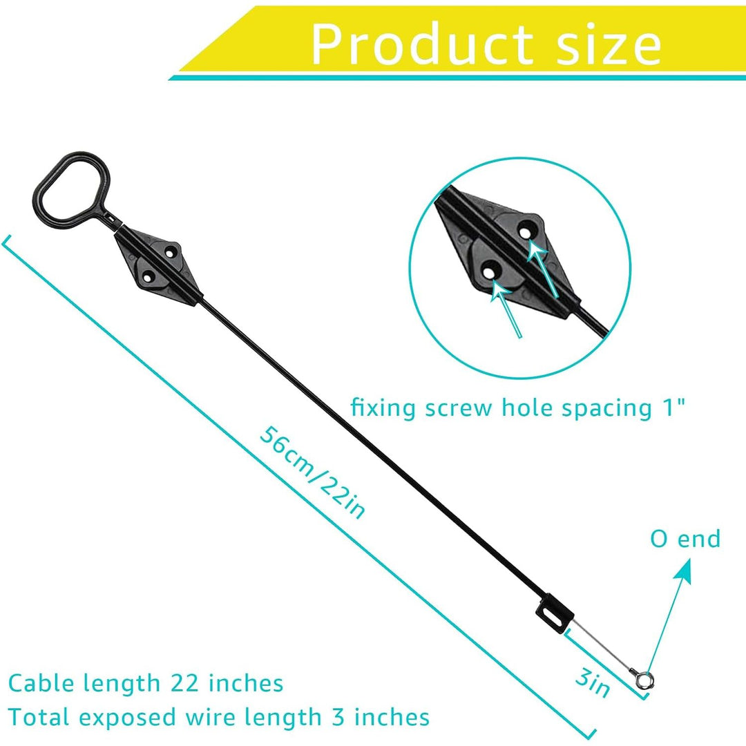 22-inch cable length and 3-inch exposed wire diagram