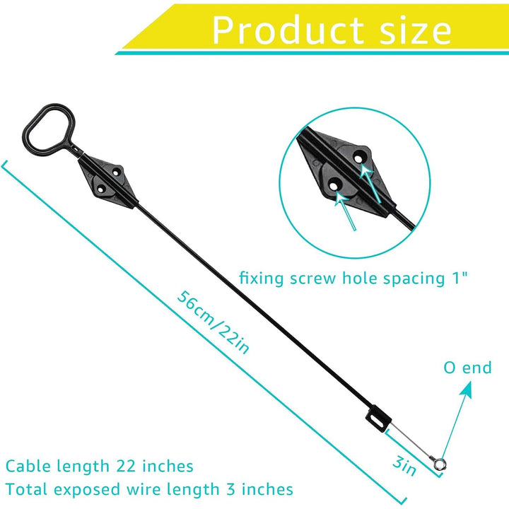 22-inch cable length and 3-inch exposed wire diagram