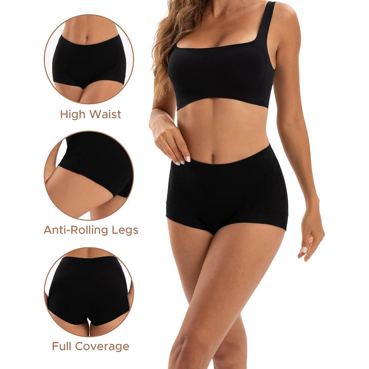High-waist and leg-opening details