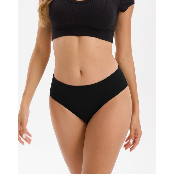 Black cheeky hipster underwear front fit