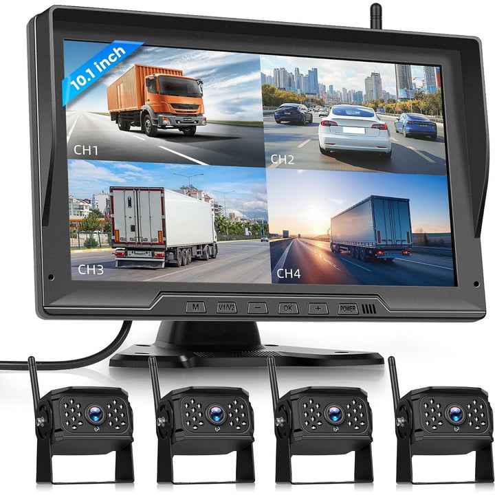 10.1-inch monitor with four wireless reversing cameras