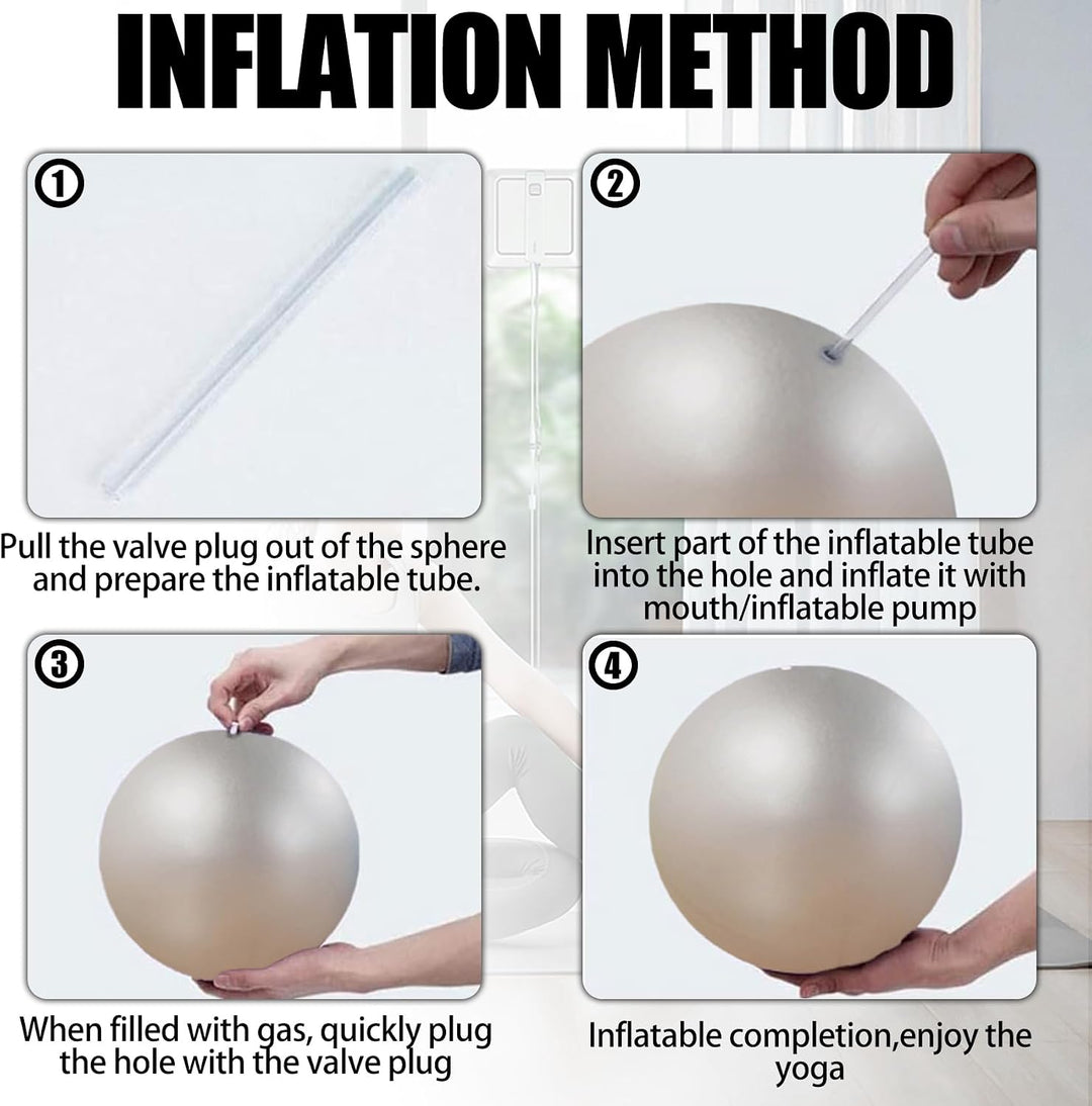 Silver 9-inch mini Pilates ball, product view 2