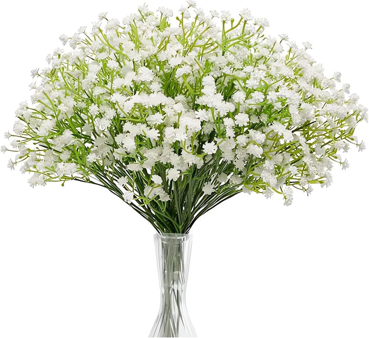 White artificial baby's breath, 10-bundle set, view 1