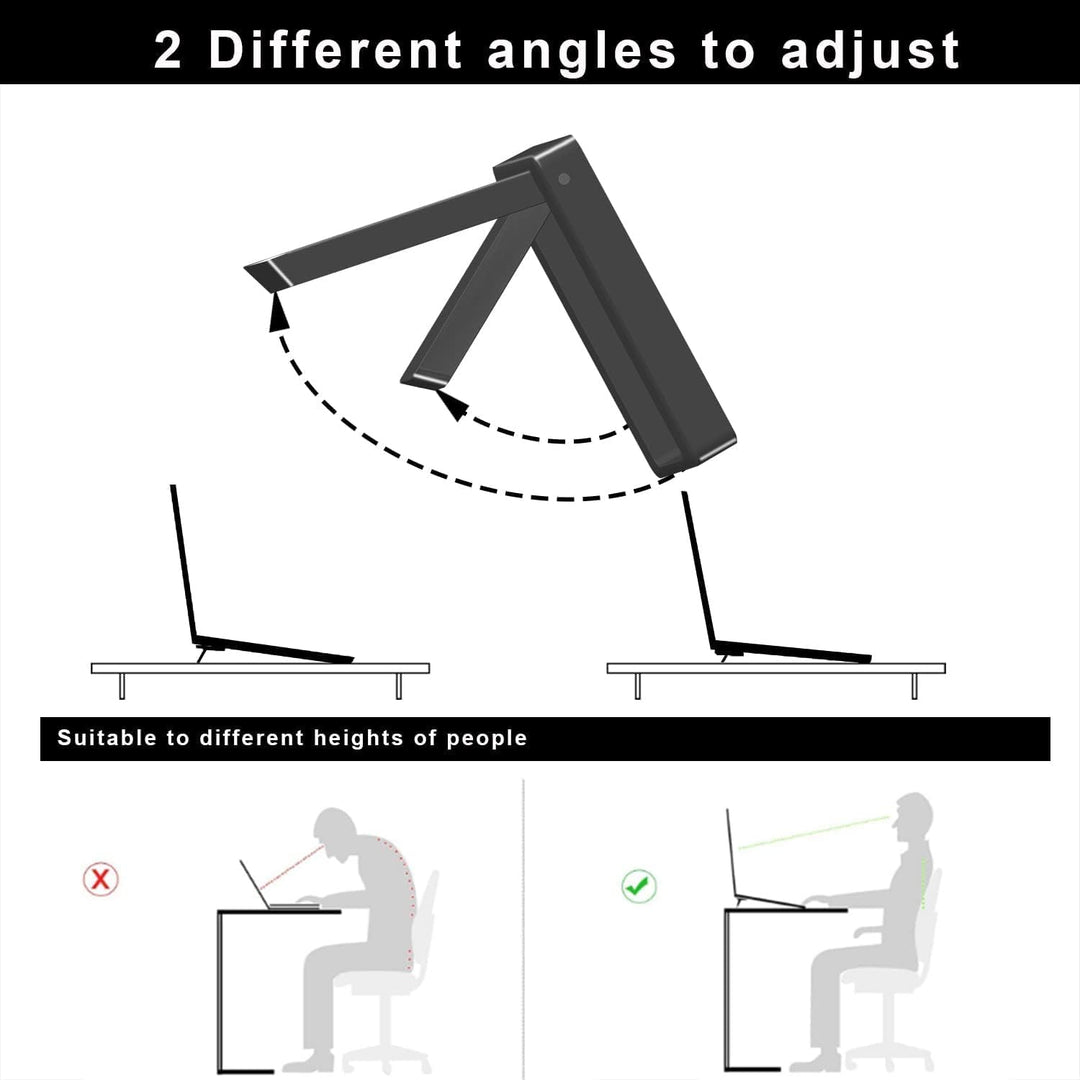 Black foldable mini laptop stand pair, photo 4