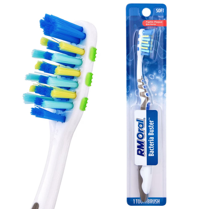 RM Oral Bacteria Buster Toothbrush, Soft - 1ct (Color May Vary)
