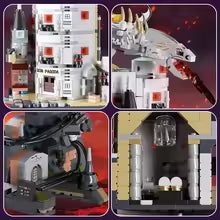 Wizard Tower Magic World Dragon MOC Building Bricks Set Blocks Toys, 1000pcs