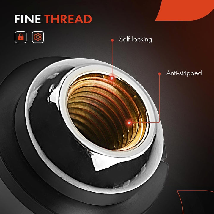 A - Premium (16 - PC) M10 x 1.25 Wheel Lug Nut Compatible with Arctic Cat, Can - Am, Kawasaki, Suzuki, Yamaha (Not YXZ 1000R), Honda, Polaris, Bombardier, KTM & Kymco ATV Models, Front & Rear - Just Closeouts Canada Inc.