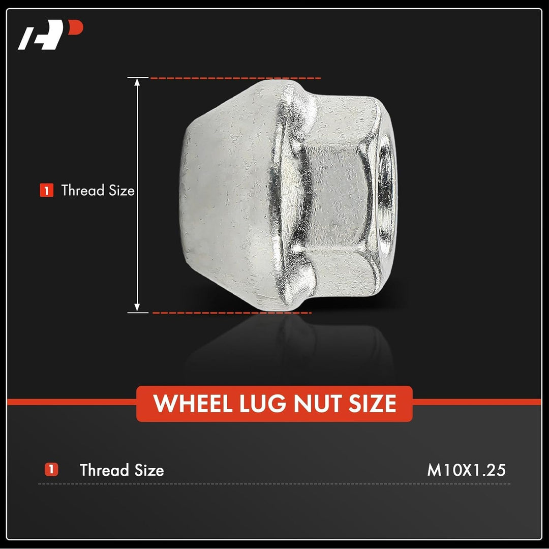 A - Premium (16 - PC) M10 x 1.25 Wheel Lug Nut Compatible with Arctic Cat, Can - Am, Kawasaki, Suzuki, Yamaha (Not YXZ 1000R), Honda, Polaris, Bombardier, KTM & Kymco ATV Models, Front & Rear - Just Closeouts Canada Inc.