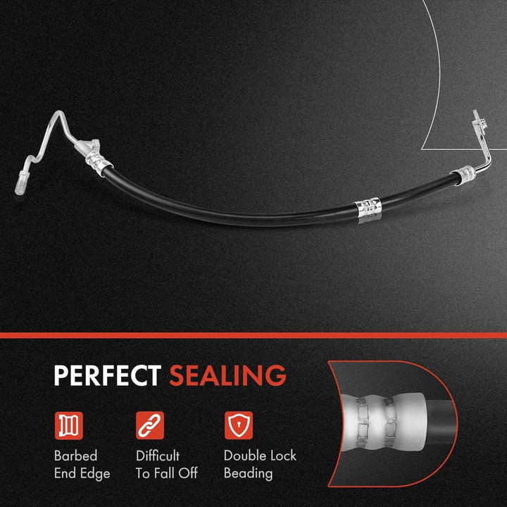 A - Premium Power Steering Return Hose Line Assembly Compatible with Ram 2500 2011 - 2018, 3500 2012 - 2018, 5.7L 6.4L, Gear To Cooler - Just Closeouts Canada Inc.