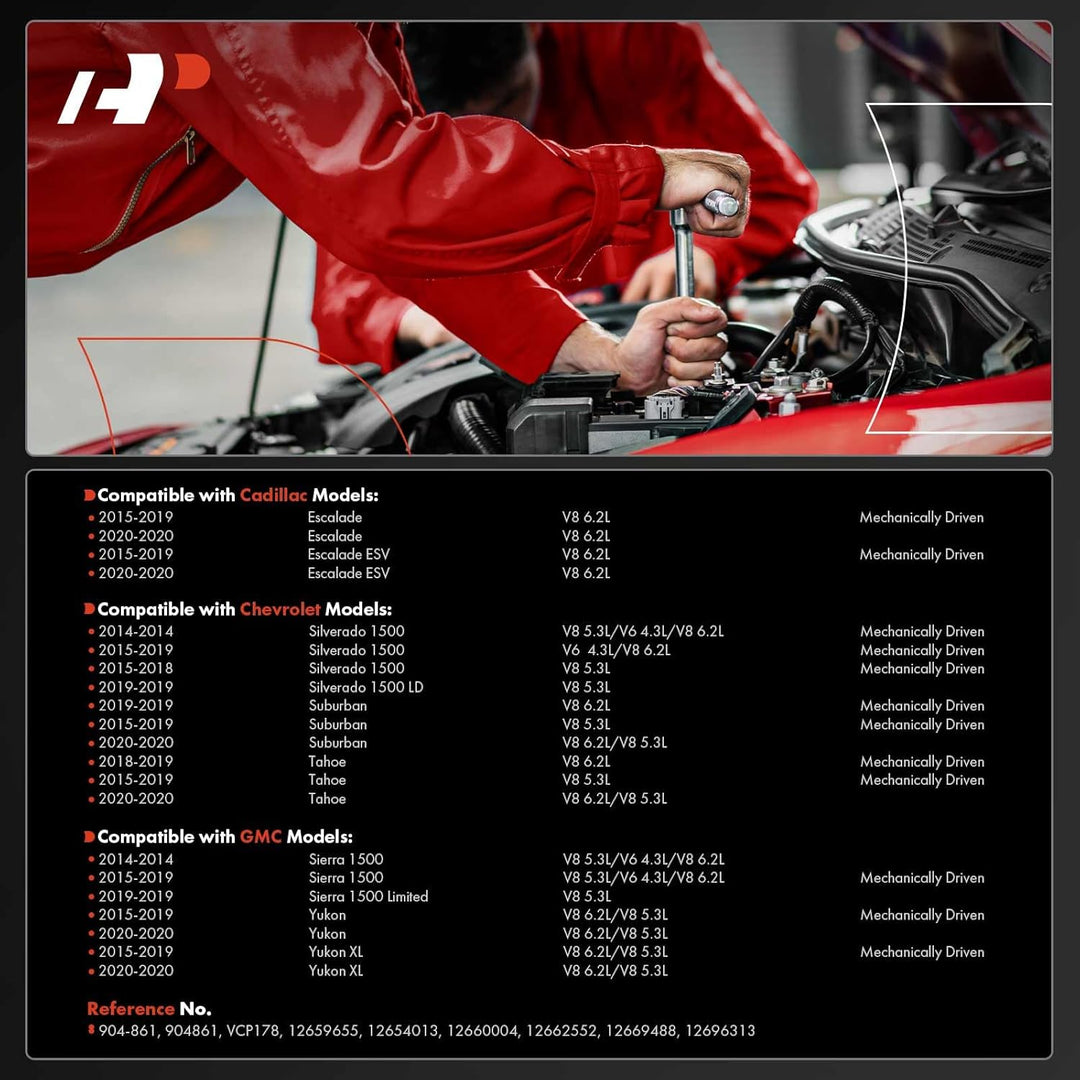 A - Premium Vacuum Pump Compatible with Chevrolet Silverado 1500/1500 LD, Tahoe, Suburban & GMC Sierra 1500/1500 Limited, Yukon, Yukon XL & Cadillac Escalade, Escalade ESV, 2014 - 2020, 4.3L 5.3L 6.2L - Just Closeouts Canada Inc.