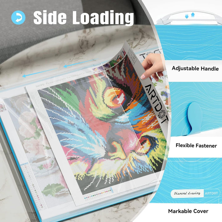 A2 Storage Book for Diamond Painting Kits, Diamond Art Portfolio Folder for Diamond Painting Accessories with 30 Pocket Slevees Protectors (16.4x22inches) - Just Closeouts Canada Inc.