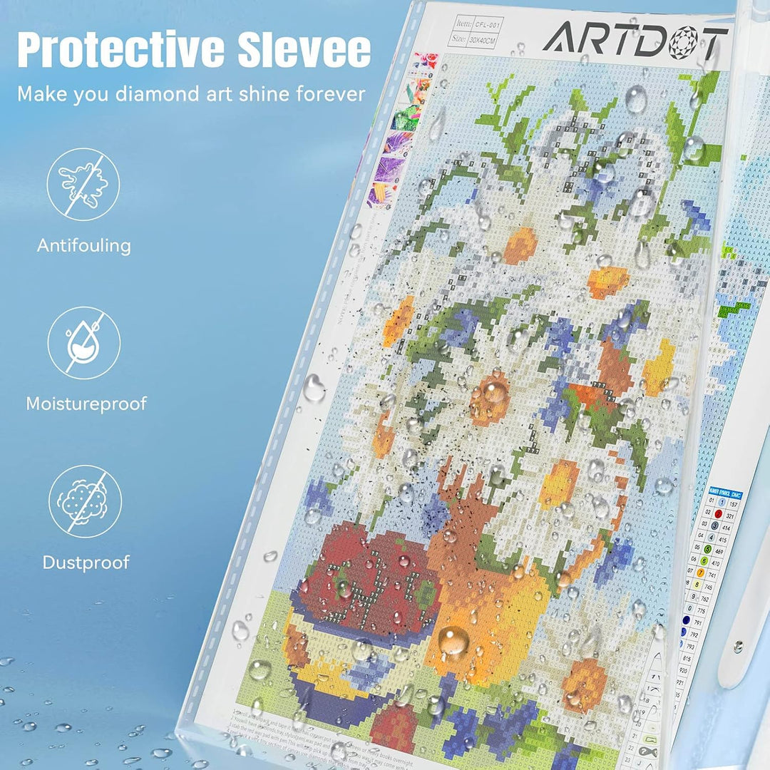 A2 Storage Book for Diamond Painting Kits, Diamond Art Portfolio Folder for Diamond Painting Accessories with 30 Pocket Slevees Protectors (16.4x22inches) - Just Closeouts Canada Inc.