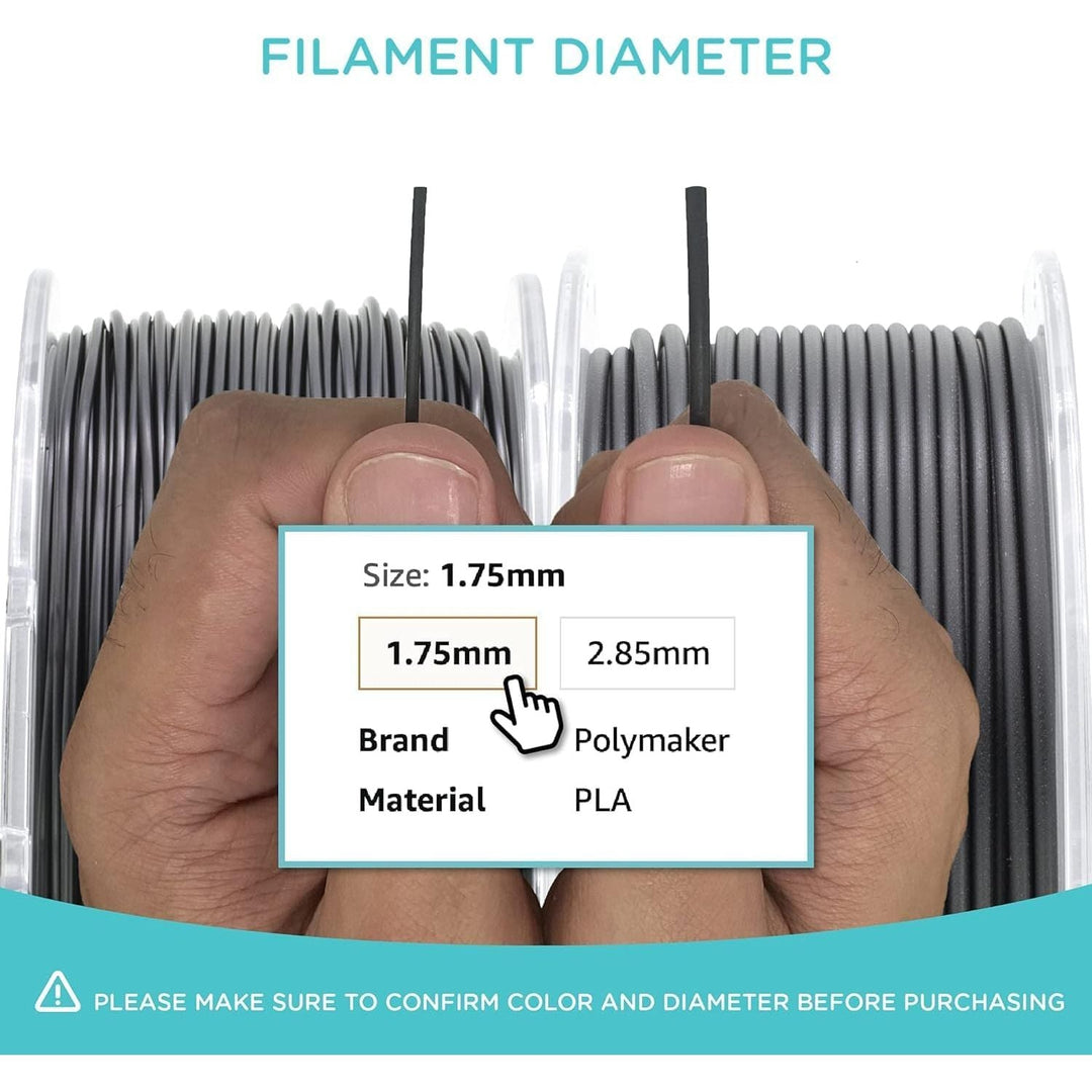 ABS Filament 1.75mm Black, ABS 3D Printer Filament 1.75mm Heat Resistant 1kg - PolyLite ABS 3D Printing Filament 1.75mm, Strong & Durable, Dimensional Accuracy +/ - 0.03mm - Just Closeouts Canada Inc.PE01001
