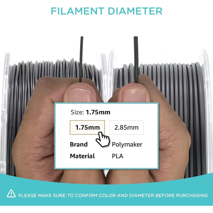 ABS Filament 1.75mm Black, ABS 3D Printer Filament 1.75mm Heat Resistant 1kg - PolyLite ABS 3D Printing Filament 1.75mm, Strong & Durable, Dimensional Accuracy +/ - 0.03mm - Just Closeouts Canada Inc.PE01001