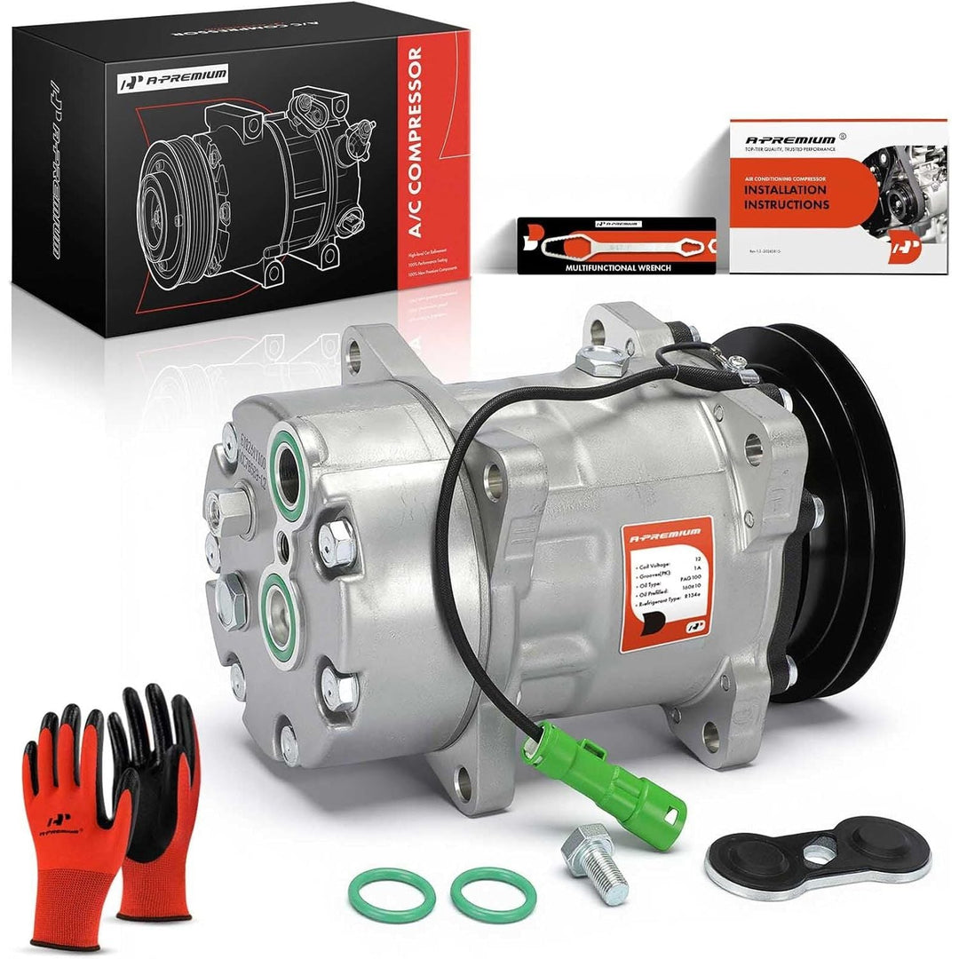 A/C Compressor with Clutch Compatible with Jaguar XJ6, XJ12, XJS, Vanden Plas, 1991-1996, 4.0L 6.0L - Just Closeouts Canada Inc.