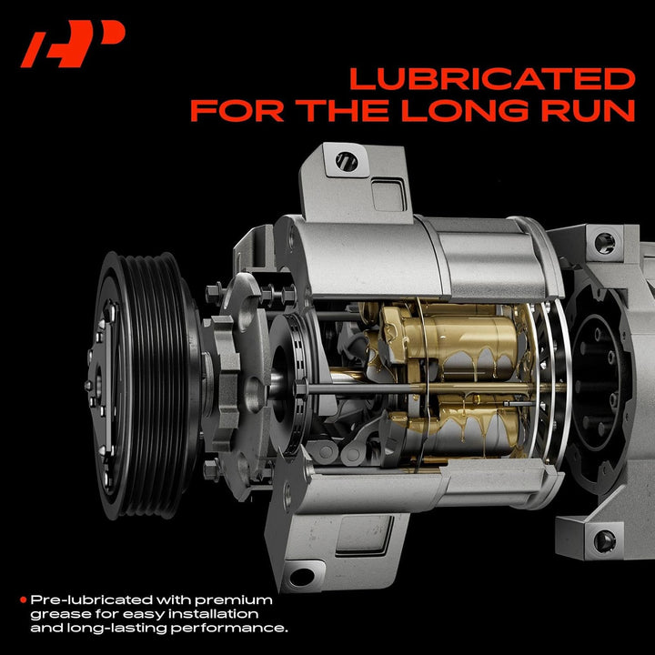 A/C Compressor with Clutch Compatible with Jaguar XJ6, XJ12, XJS, Vanden Plas, 1991-1996, 4.0L 6.0L - Just Closeouts Canada Inc.