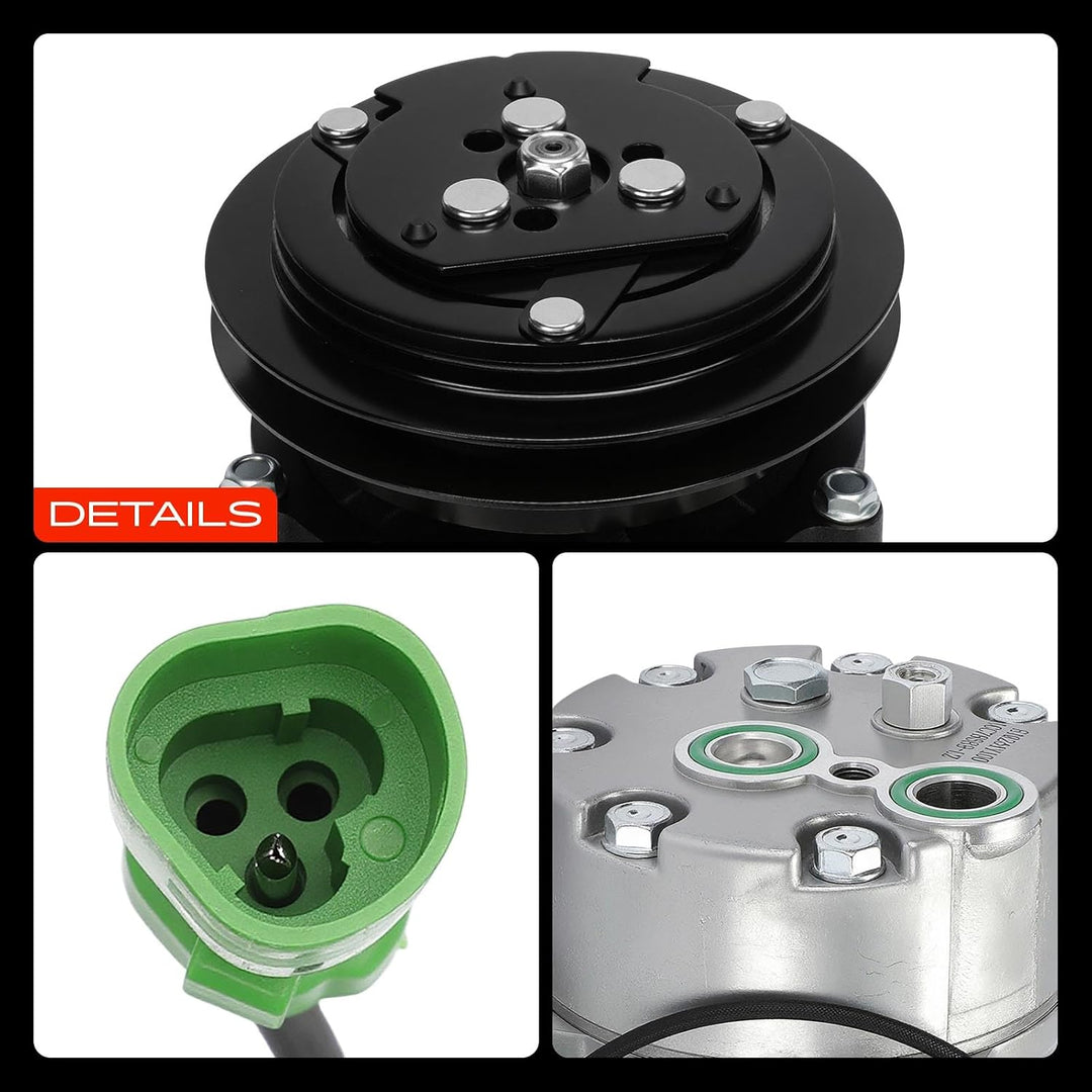 A/C Compressor with Clutch Compatible with Jaguar XJ6, XJ12, XJS, Vanden Plas, 1991-1996, 4.0L 6.0L - Just Closeouts Canada Inc.