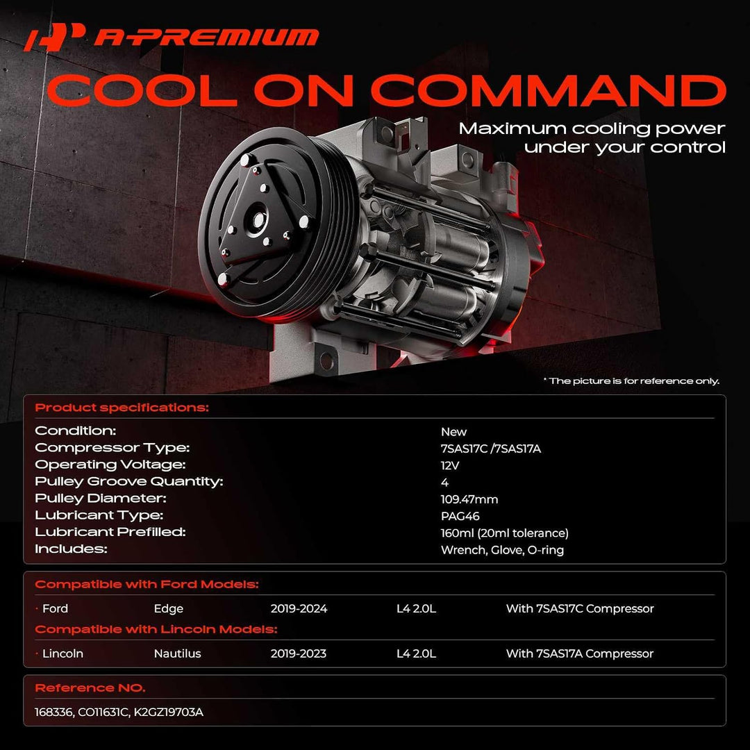 A/C Compressor with Clutch for Ford Edge & Lincoln Nautilus 2.0L - Just Closeouts Canada Inc.