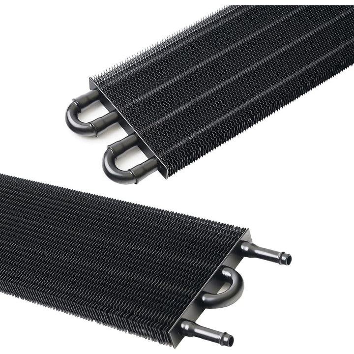 ACmango 4 Pass Ultra - Cool Tube and Fin Transmission Cooler Universal 5/16" Oil Cooler Kit 402 Aluminium Blacki - Just Closeouts Canada Inc.