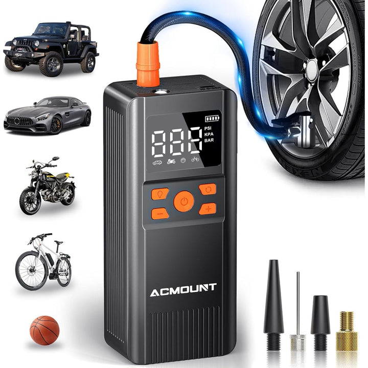 Acmount Tire Inflator Portable Air Compressor, 150PSI - Just Closeouts Canada Inc.