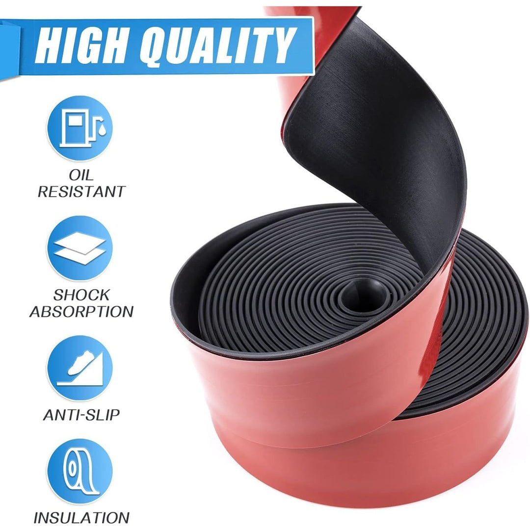 Adhesive Rubber Strips Neoprene Rubber Sheets, Rolls & Strips with Adhesive Backing Rubber Pads Self Stick Seal Rubber Gasket Tape Adhesive Back for Matting Padding - 2" Wide x 1/8" Thick x 20' Long - Just Closeouts Canada Inc.