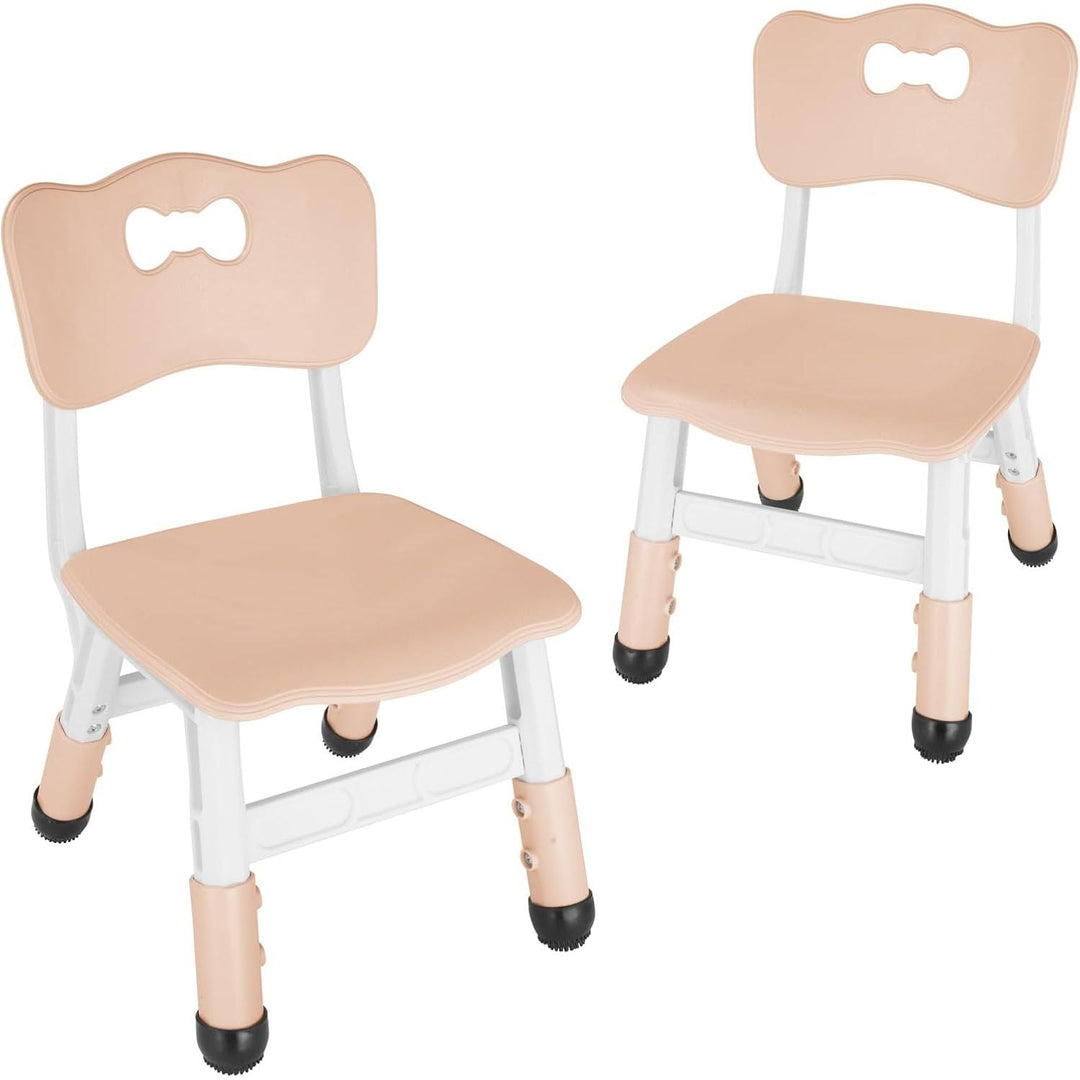 Adjustable Kids Chair (2pcs), 3 Level Height Adjustable Toddler Chair for Ages 3-8, Sturdy Child Chair with Maximum Bearing 220lbs, for Classrooms/Daycares/Homes, CPC & CE Approved - Natural - Just Closeouts Canada Inc.X003RZO7TB