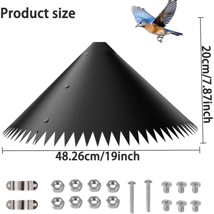 Adjustable Squirrel Baffle for Bird Feeder Pole - Weatherproof & Lightweight Guard to Protect Bird Seed from Squirrels? Outdoor Garden Wildlife Deterrent Accessories (19inch) - Just Closeouts Canada Inc.