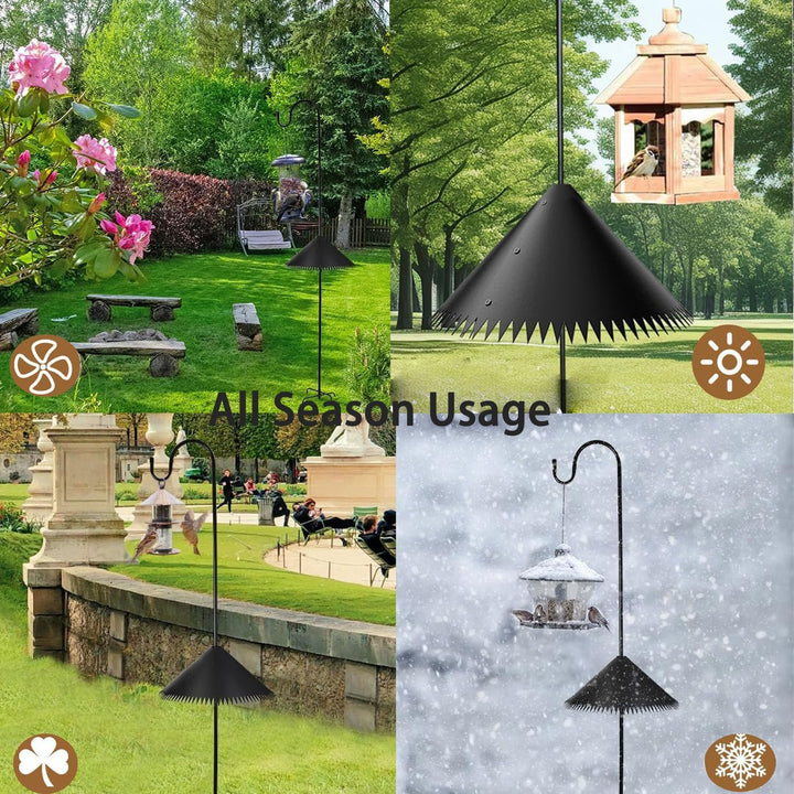 Adjustable Squirrel Baffle for Bird Feeder Pole - Weatherproof & Lightweight Guard to Protect Bird Seed from Squirrels? Outdoor Garden Wildlife Deterrent Accessories (19inch) - Just Closeouts Canada Inc.